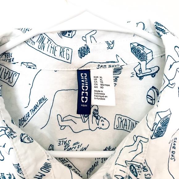 H&M Short Sleeve Shirt With Print - Picture 2 of 6